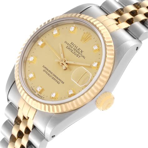 rolex datejust midsize diamond dial